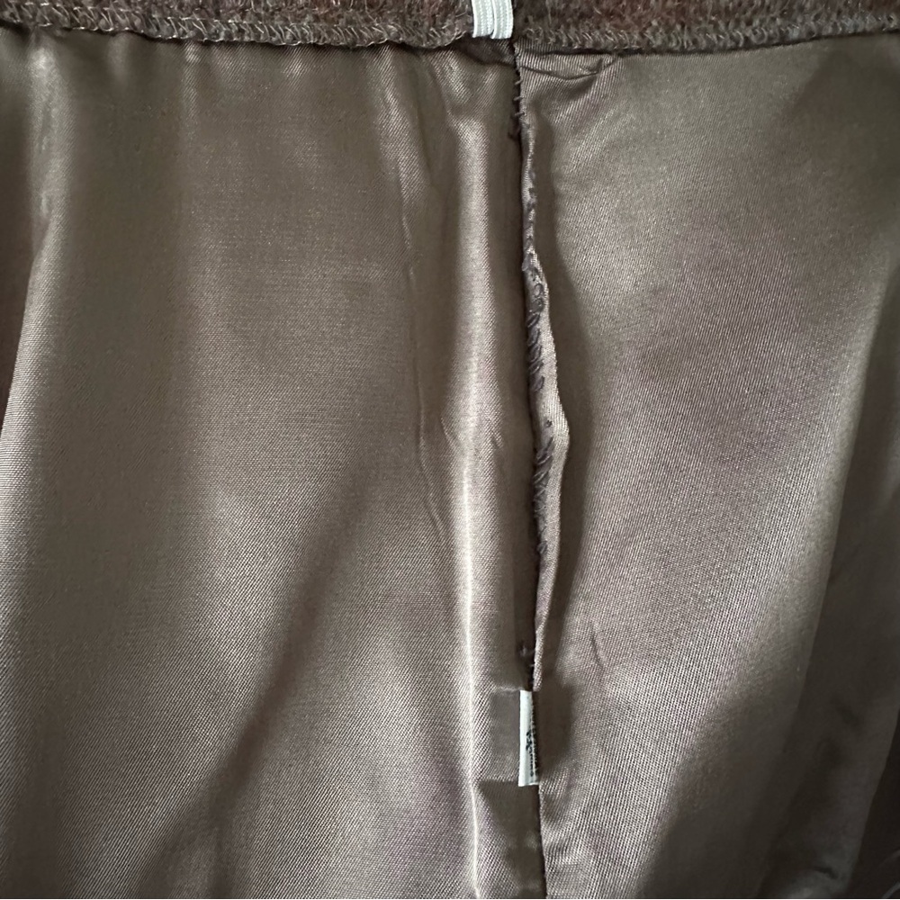 Vintage Midi Skirt Sz 14 Tweed Brown Button Front 70s 80s Academia Country Style - Picture 11 of 11